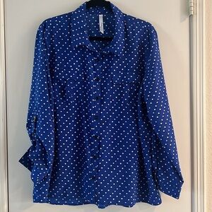 NY Collection Women’s Polka Dot Blouse